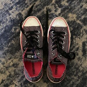 Converse Black Red White Stars Sneakers